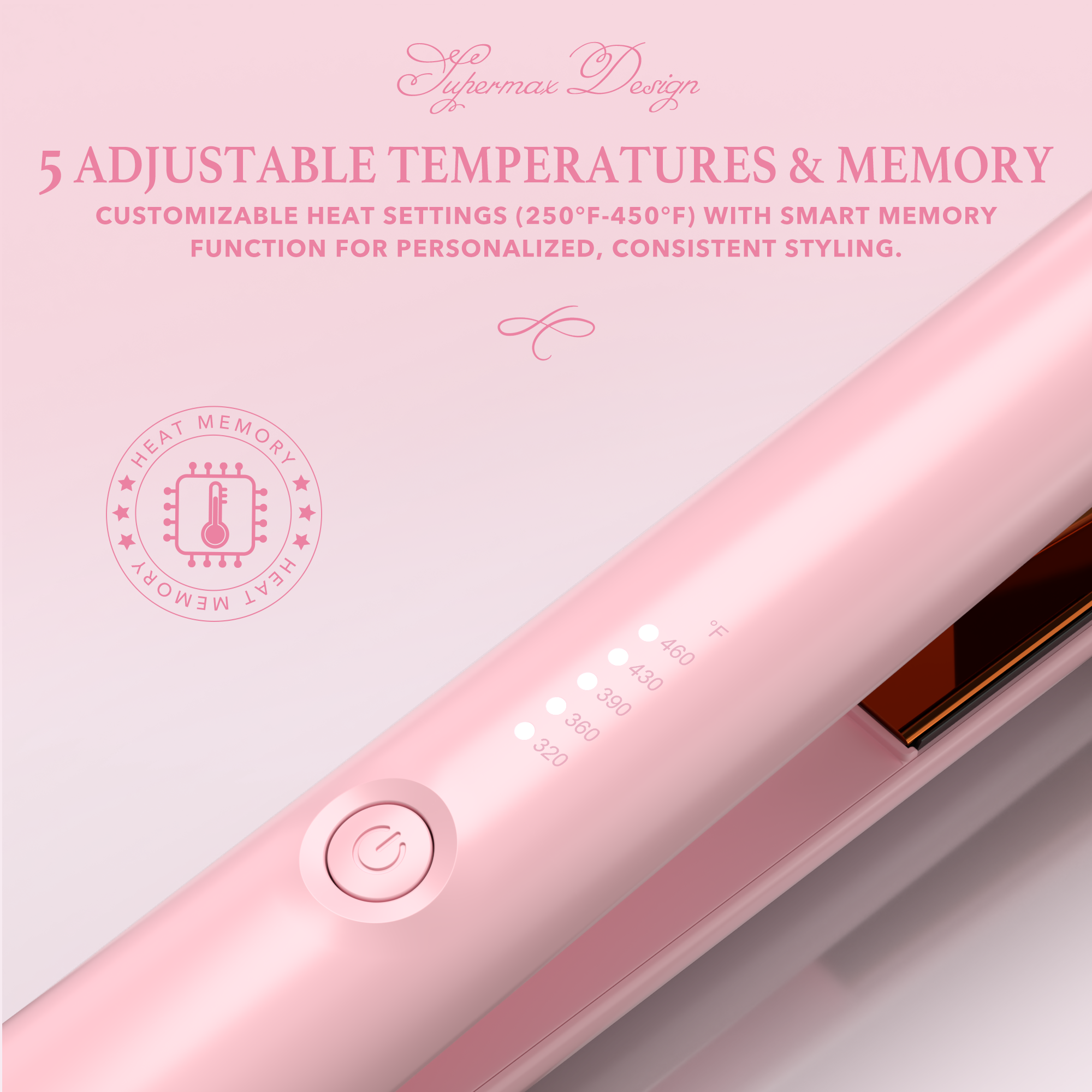 Giacomucci Titanelli 2 in 1 Titanium Hair Straightener and Curler (Pink) - Image 5