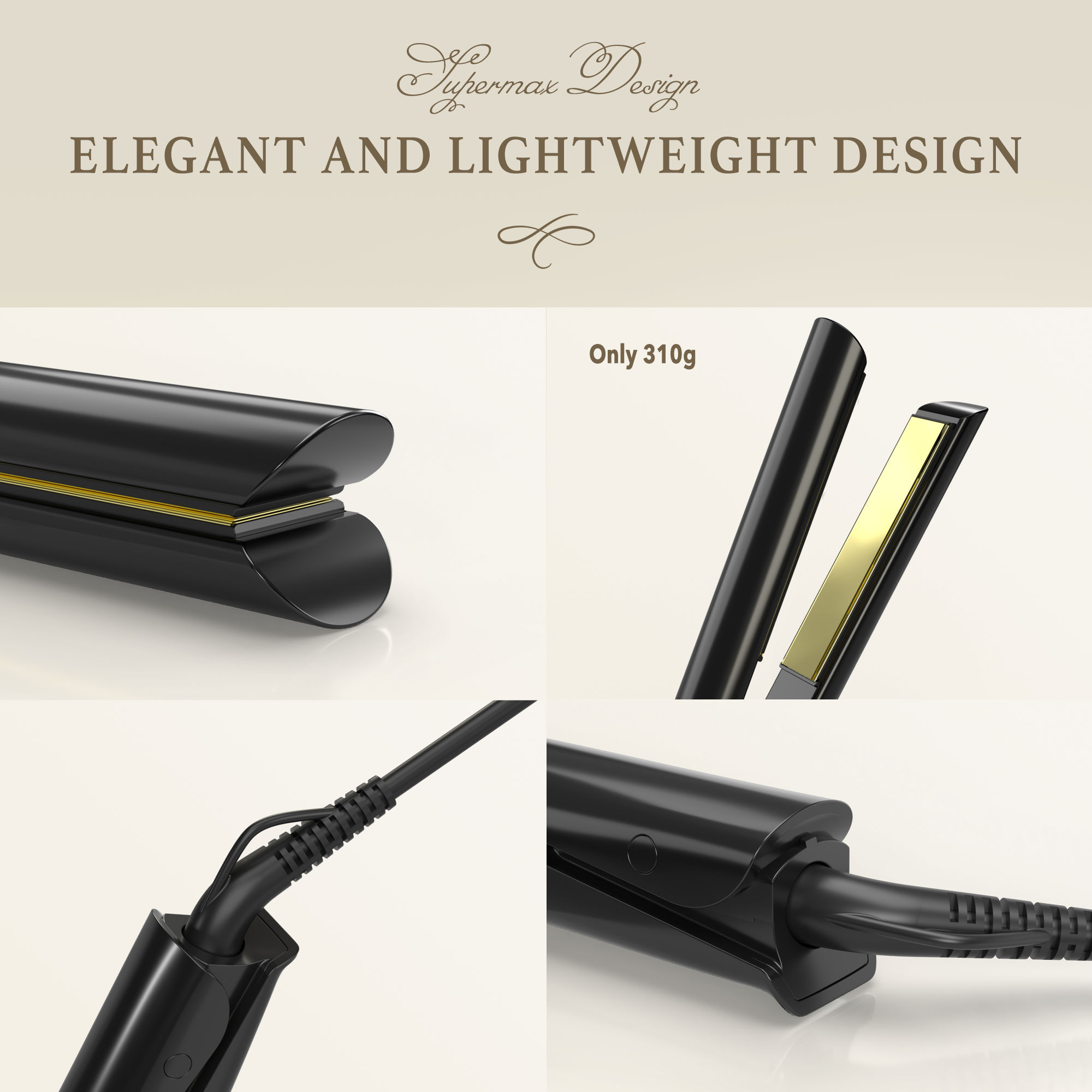 Giacomucci Titanelli 2 in 1 Titanium Hair Straightener and Curler (Black) - Image 6